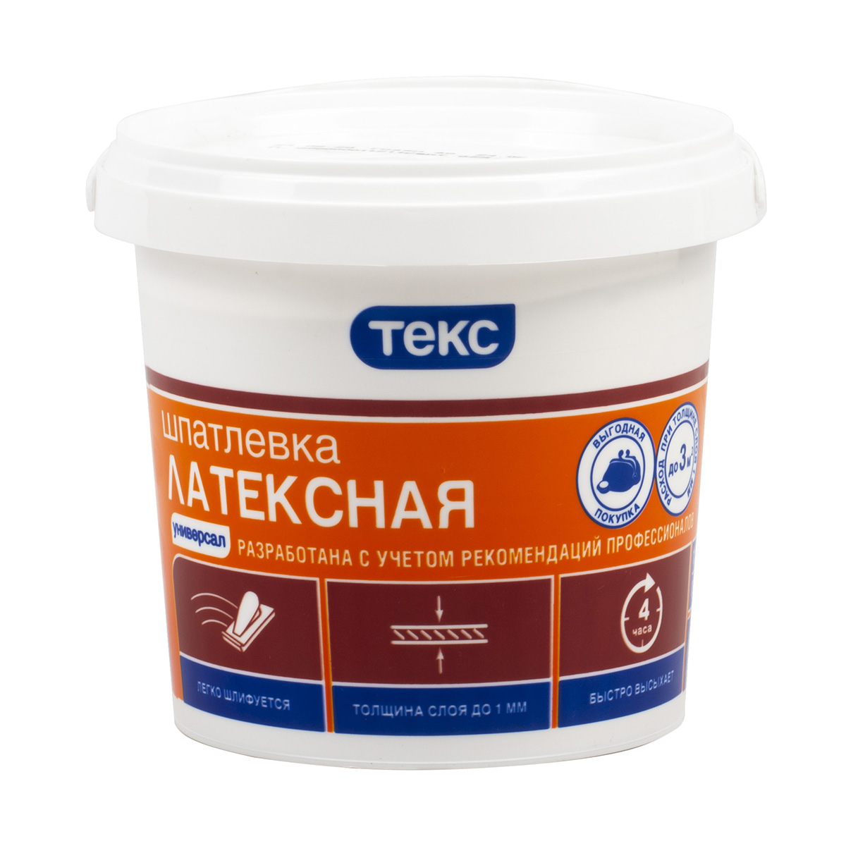 Шпатлевка латексная "универсал"  1,5 кг (1/18) текс
