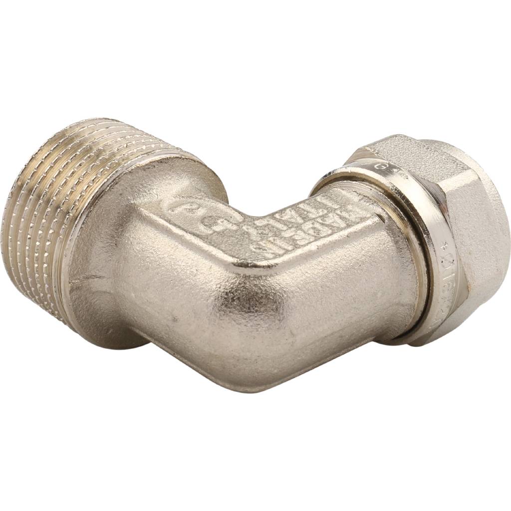 Угол переходной 16 х 3/4'' НР обжимной TIEMME для металлопластиковых труб