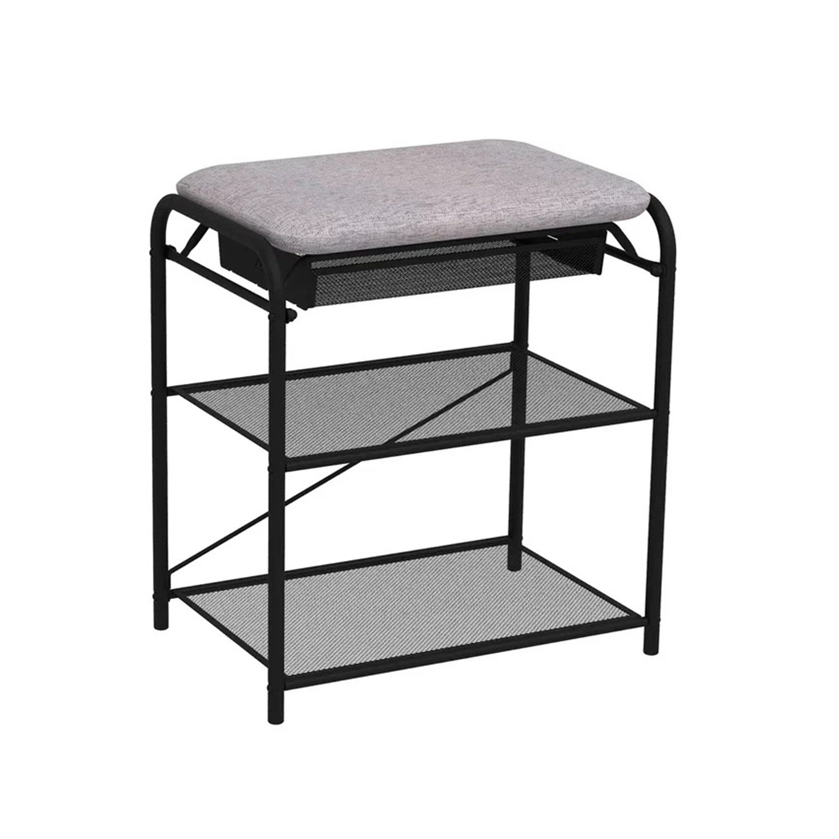 Подставка для обуви "гранада 13в" 2 полки с сиденьем и ящиком (450*300*500 мм) черный (1) пдог13в ч