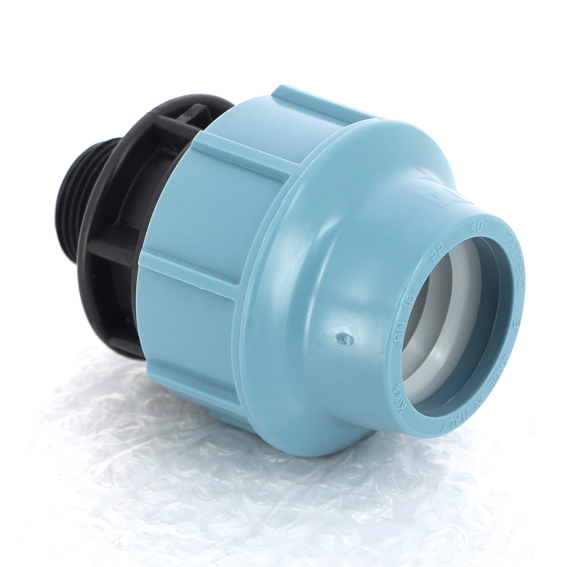 Муфта ПНД обжимная НР 40 х 1" для водопроводных труб UNIDELTA