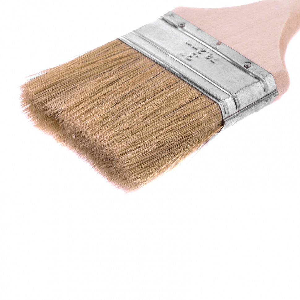 Кисть плоская "Евро" 3", натуральная щетина, деревянная ручка MTX (83056)