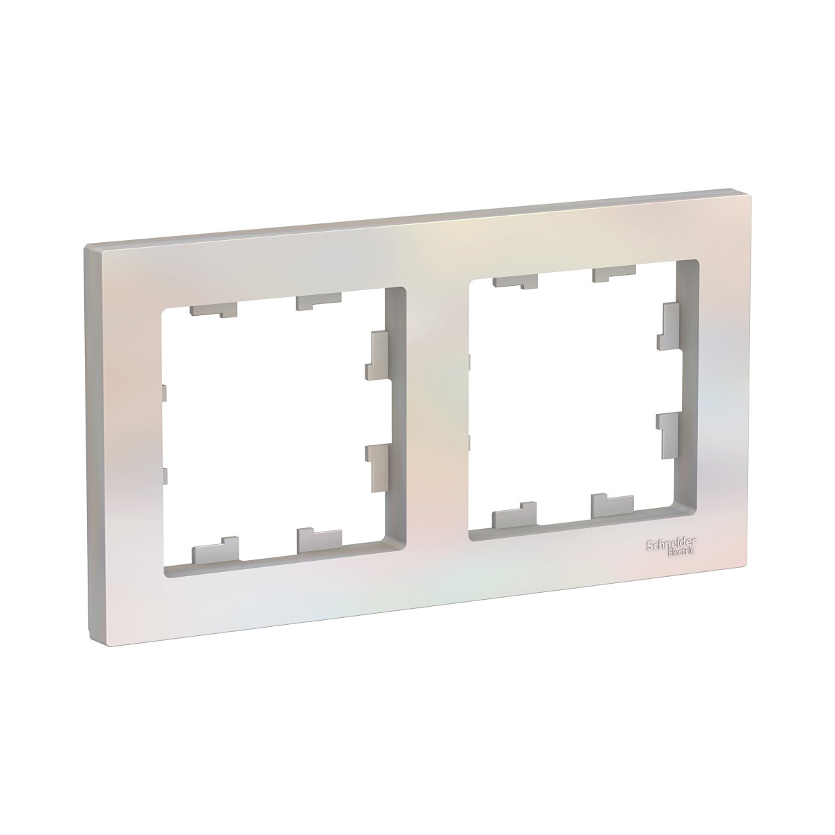 Рамка "atlasdesign" 2-х местн. универс., жемчуг (1/10/60) "schneider"