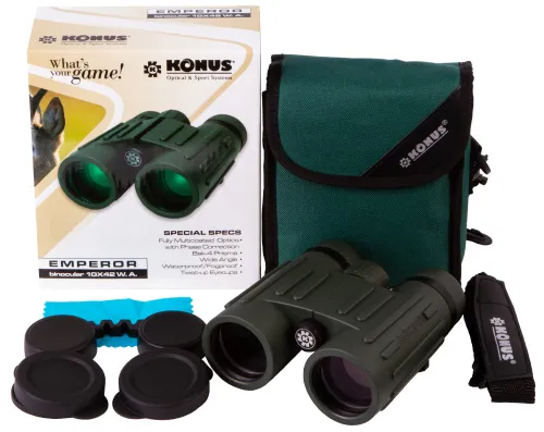 Бинокль Konus Emperor 10x42 WA Green