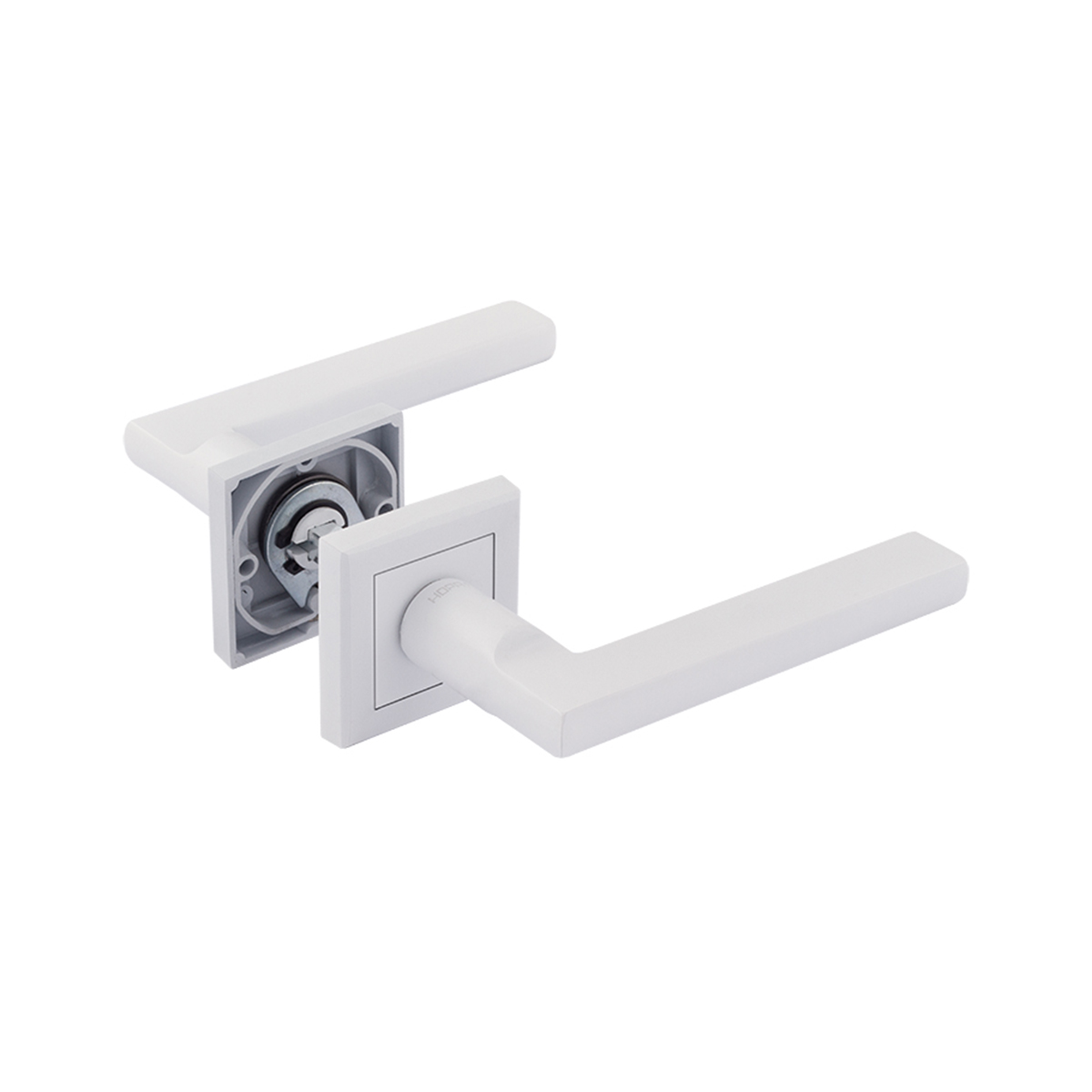 Ручка дверная 108к al белый (1/20) "нора-м"