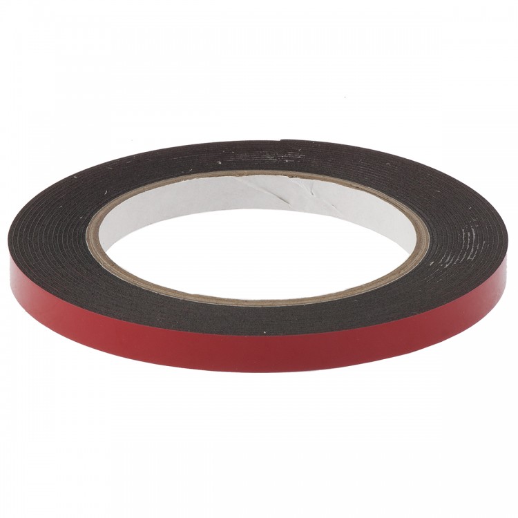 Лента клейкая на вспененной основе, двусторонняя черная усиленная, 9 мм х 5 м Matrix (89082)