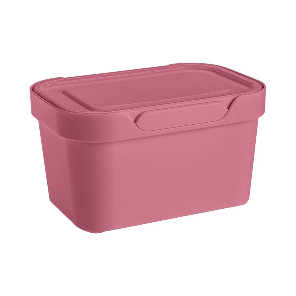 Ящик универс. с крышкой "luxe" 189*132*110 мм 1,9 л (розовый) (1/20) "бытпласт"