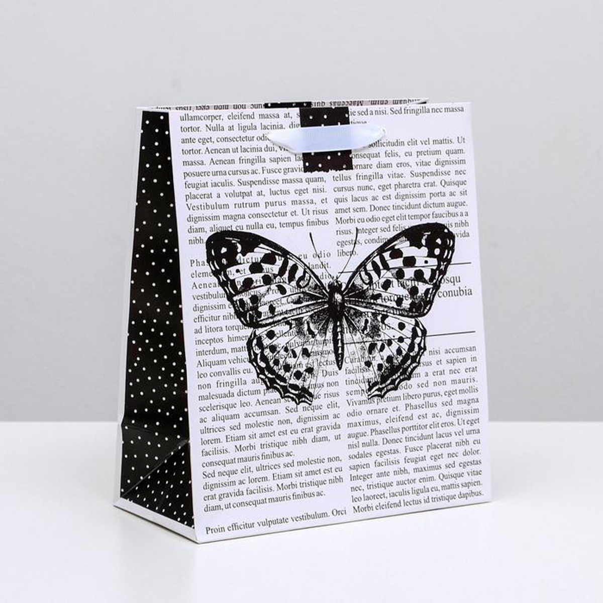 Пакет подарочный ламинир. "бабочка" 23*27*11,5 см (1/6/240) "дарите счастье" 4725141