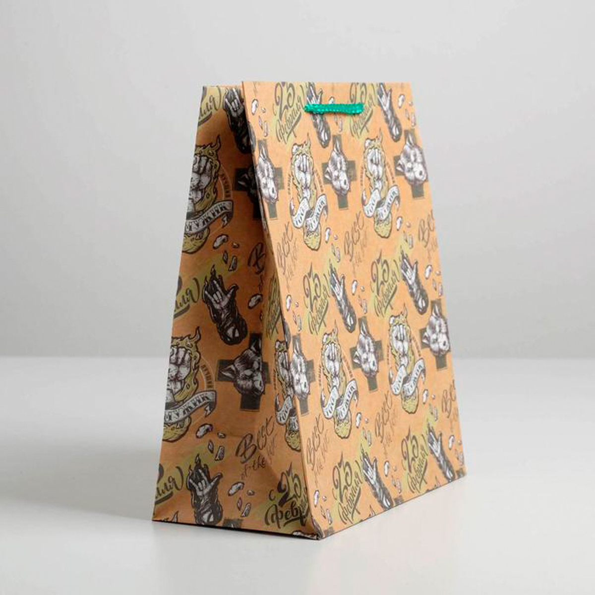 Пакет подарочный крафтовый "best the best" 23*27*11,5 см (1/3/300) "дарите счастье" 5187803