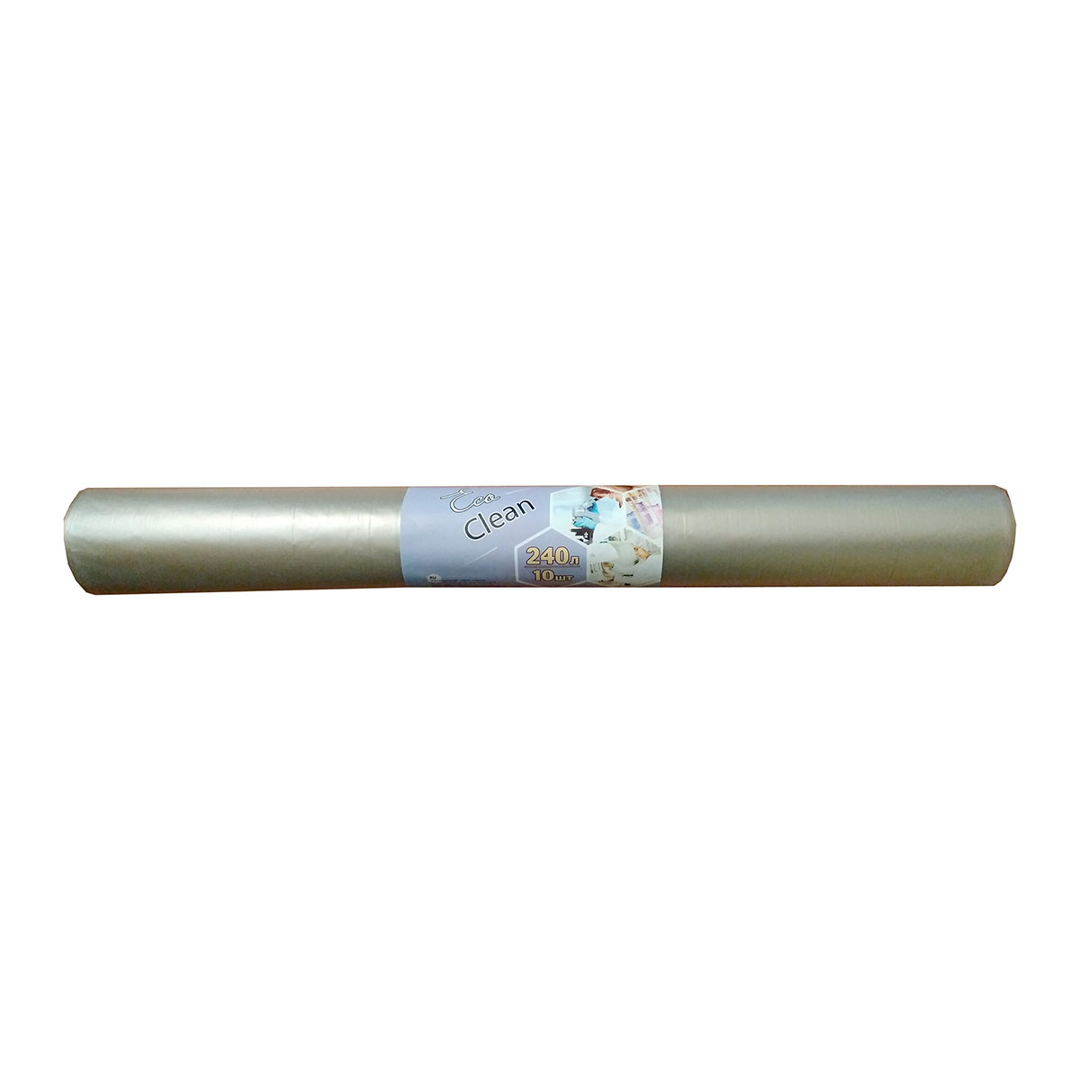 Мешки для мусора "ecoclean" 240 л  рулон 10 шт. (30 мкм) (1/15) концепция быта