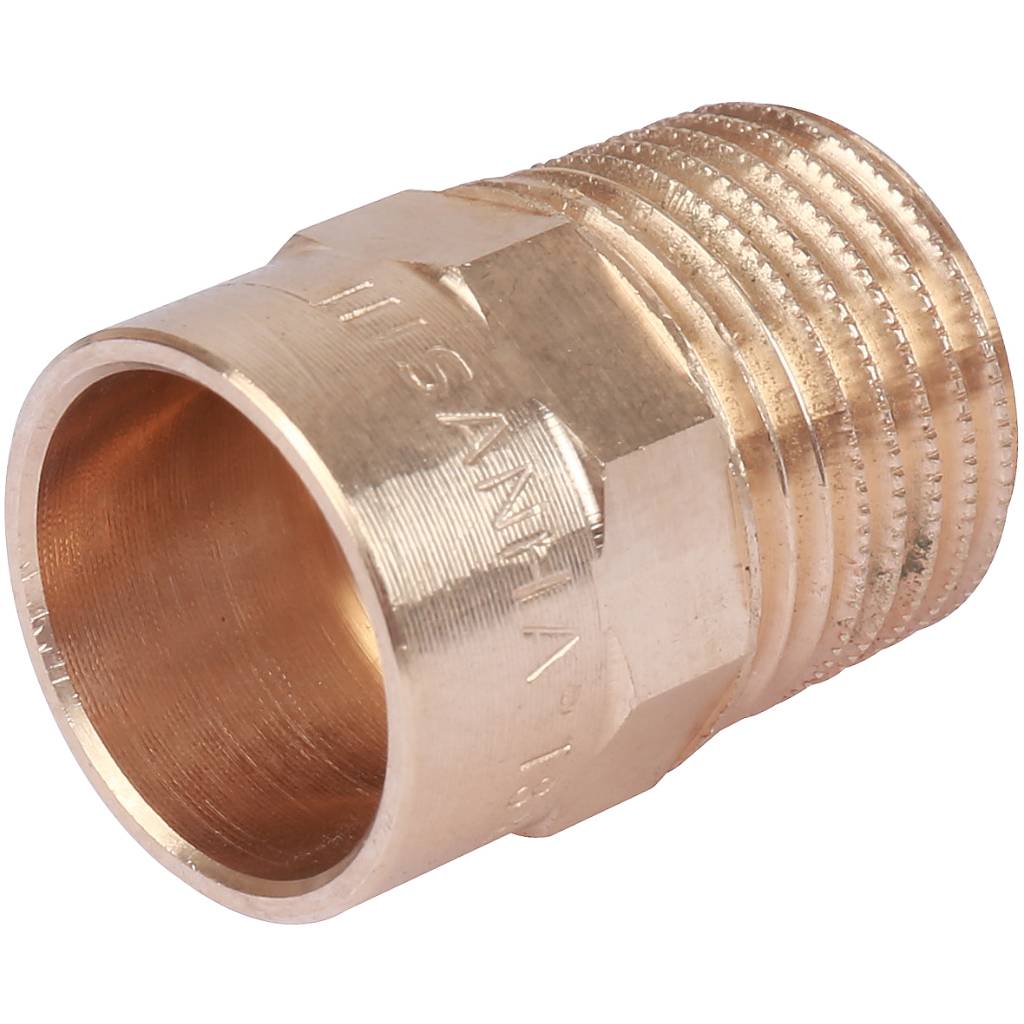 Муфта 18х1/2" переходная (НР) под пайку с наружной резьбой SANHA бронзовая 142431812