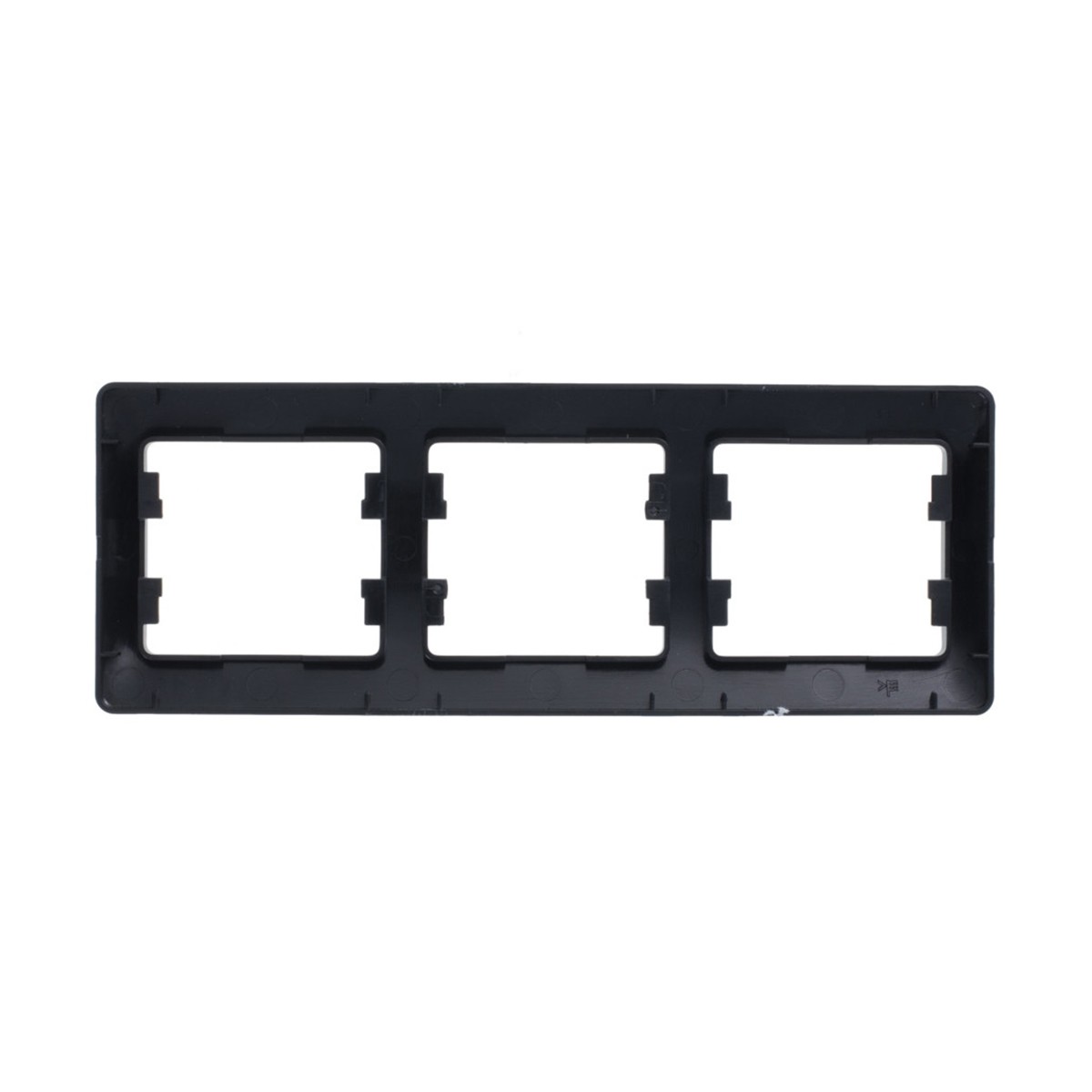 Рамка "glossa" 3-х местн. горизонтальная, антрацит (1/5/20) "schneider"