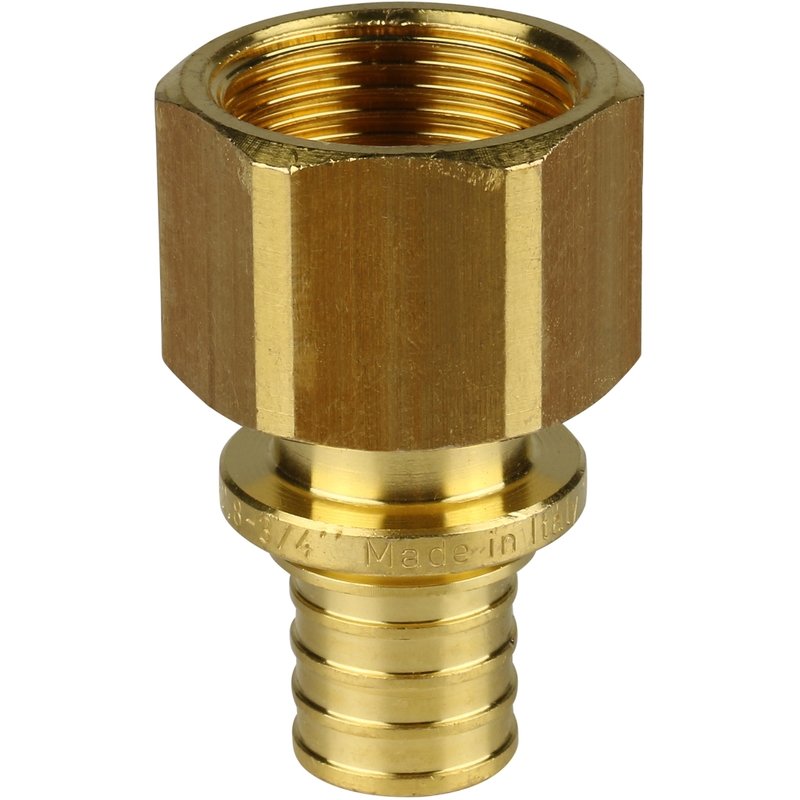 Муфта ВР 20 x 3/4" аксиальная для труб PE-X STOUT