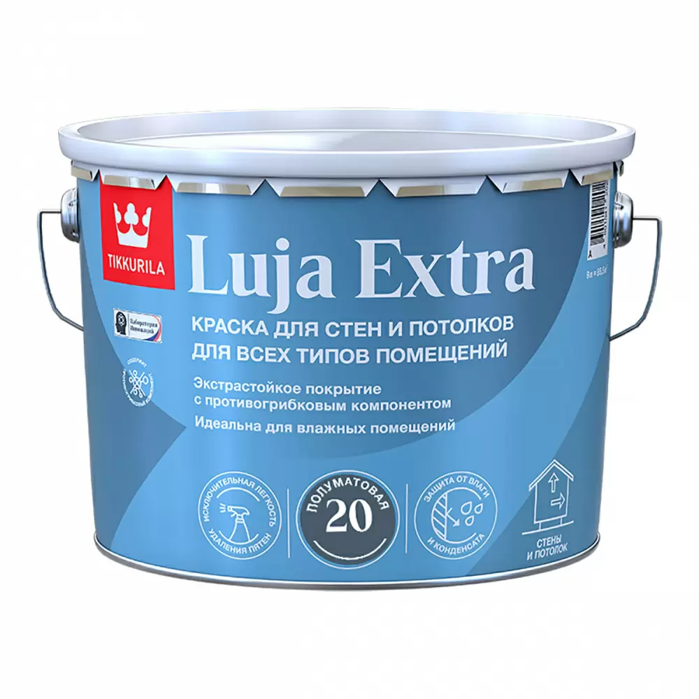 Tikkurila Luja Extra 20 / Тиккурила Луя 20 полуматовая, влагостойкая краска