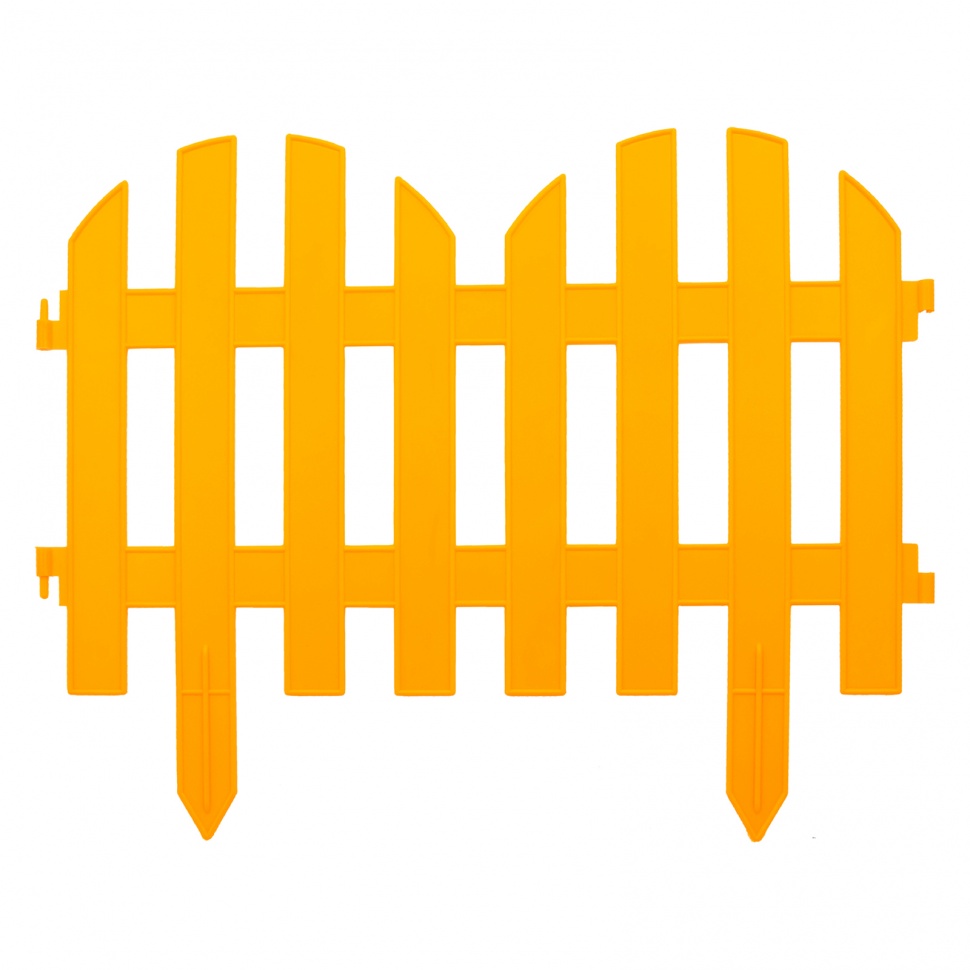 Забор декоративный "Романтика", 28 х 300 см, желтый, Palisad (65023)