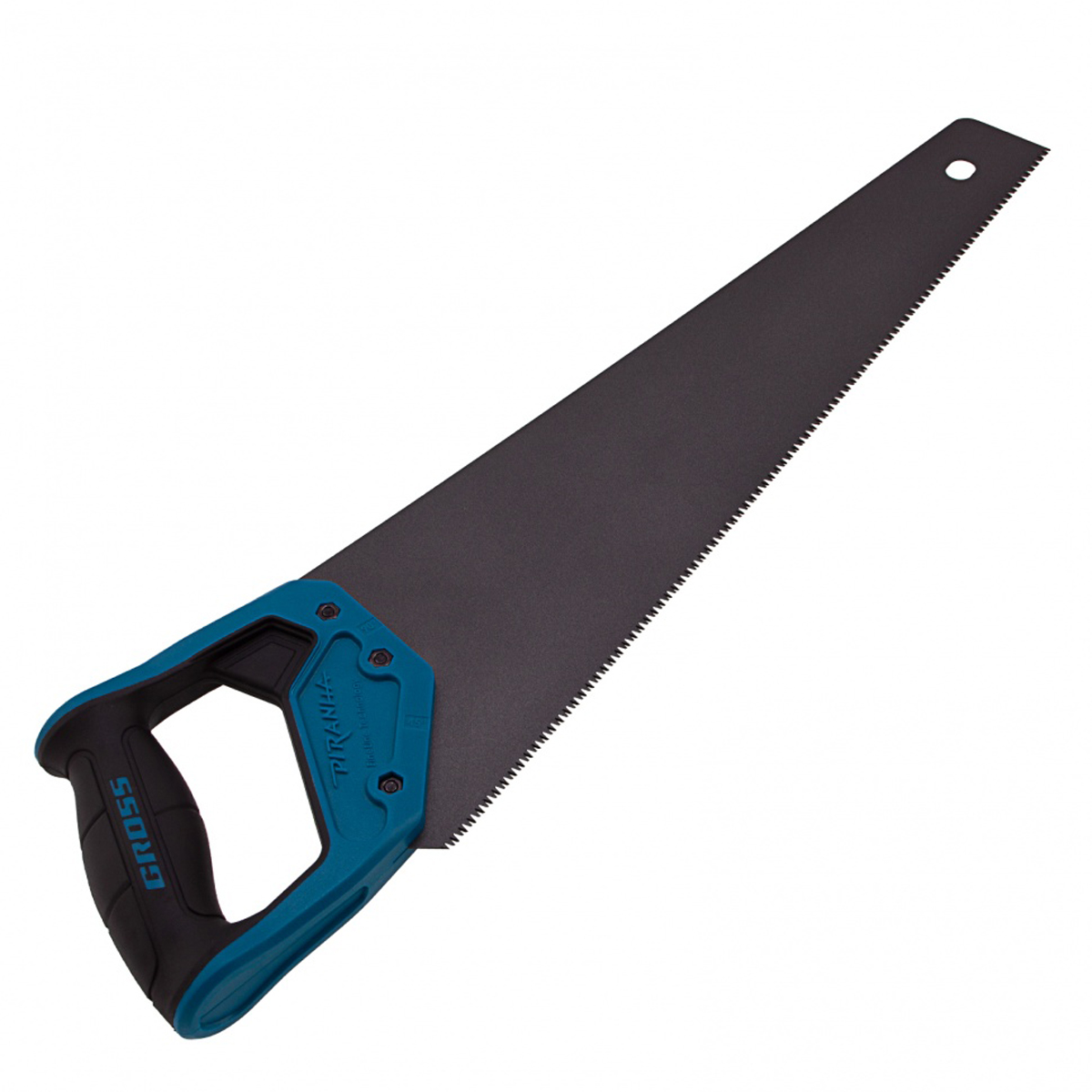 Ножовка по дереву "piranha" 450 мм 11-12 tpi, 3d-заточка, тефлон., двухкомп.рукоятка (1/48) "gross"