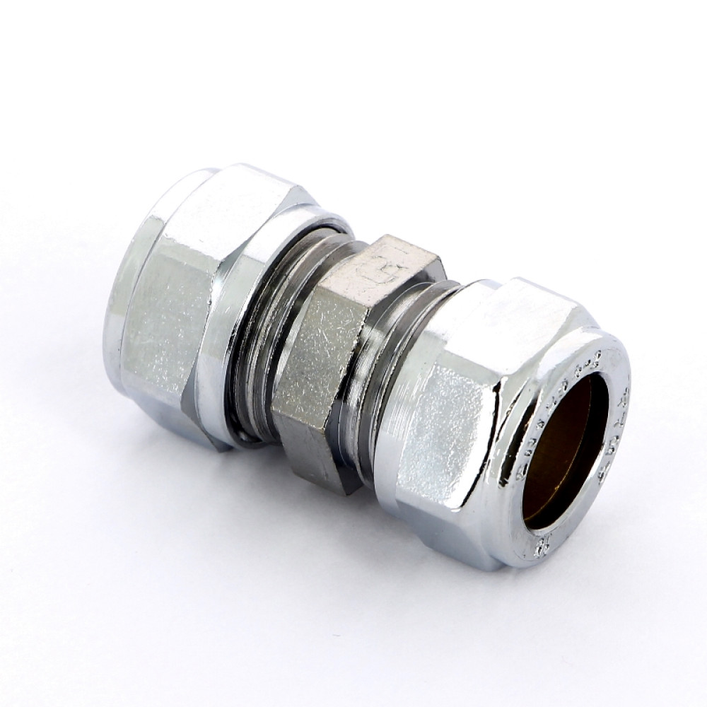 Муфта 12 x12 обжим TIEMME хром