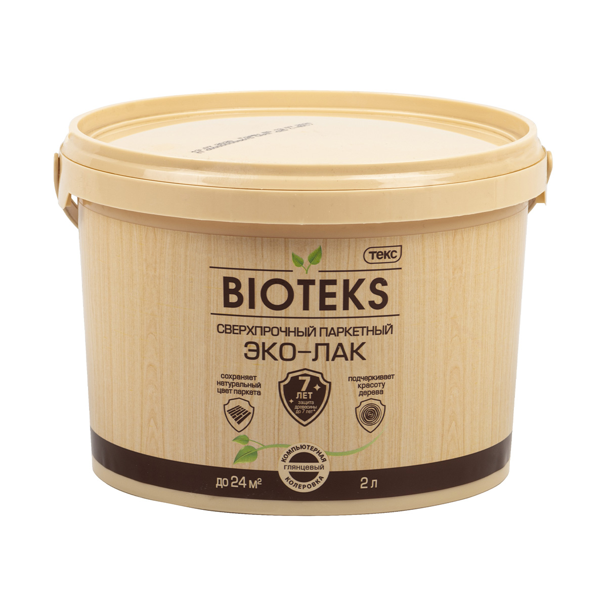 Лак "bioteks" (лак "профи") паркетный водный  глянц.  2 л (1) текс