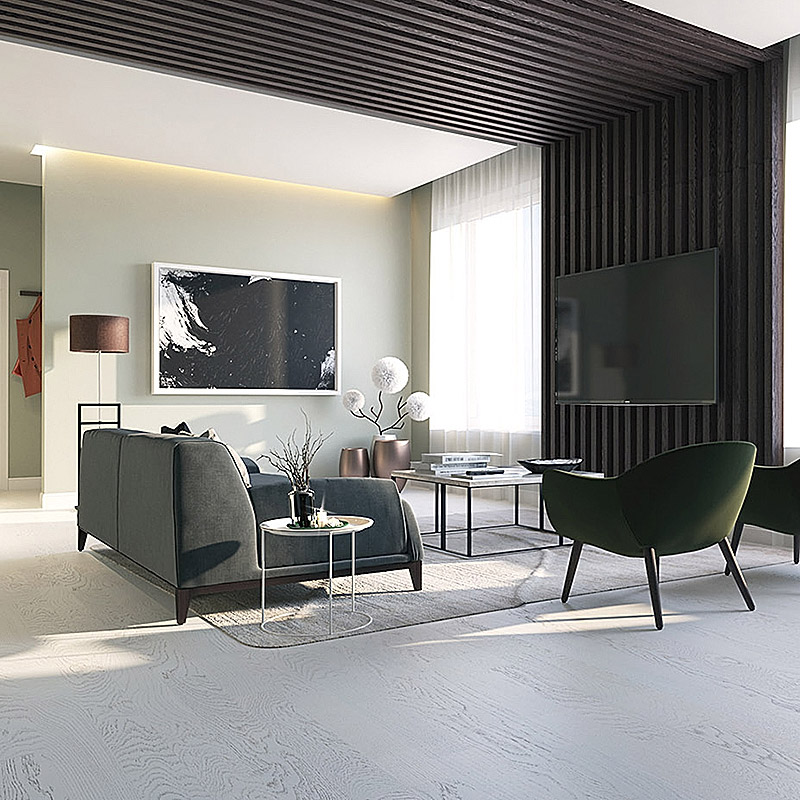 Паркетная доска Polarwood Дуб Млечный путь матовый трехполосный Oak Milky Way Matt Loc 3S