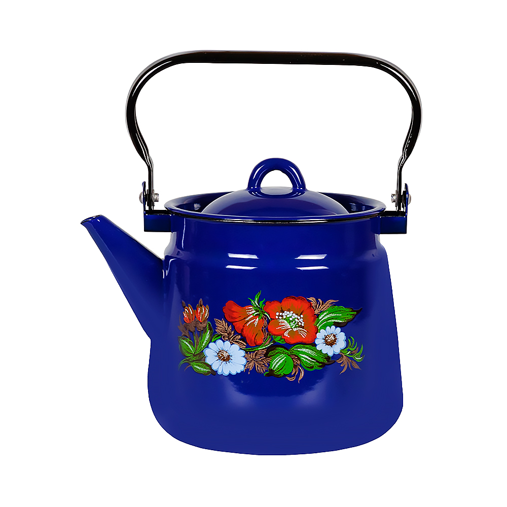 Чайник эмалиров. декор. 3,5 л (1/4) "стальэмаль"  1с26с