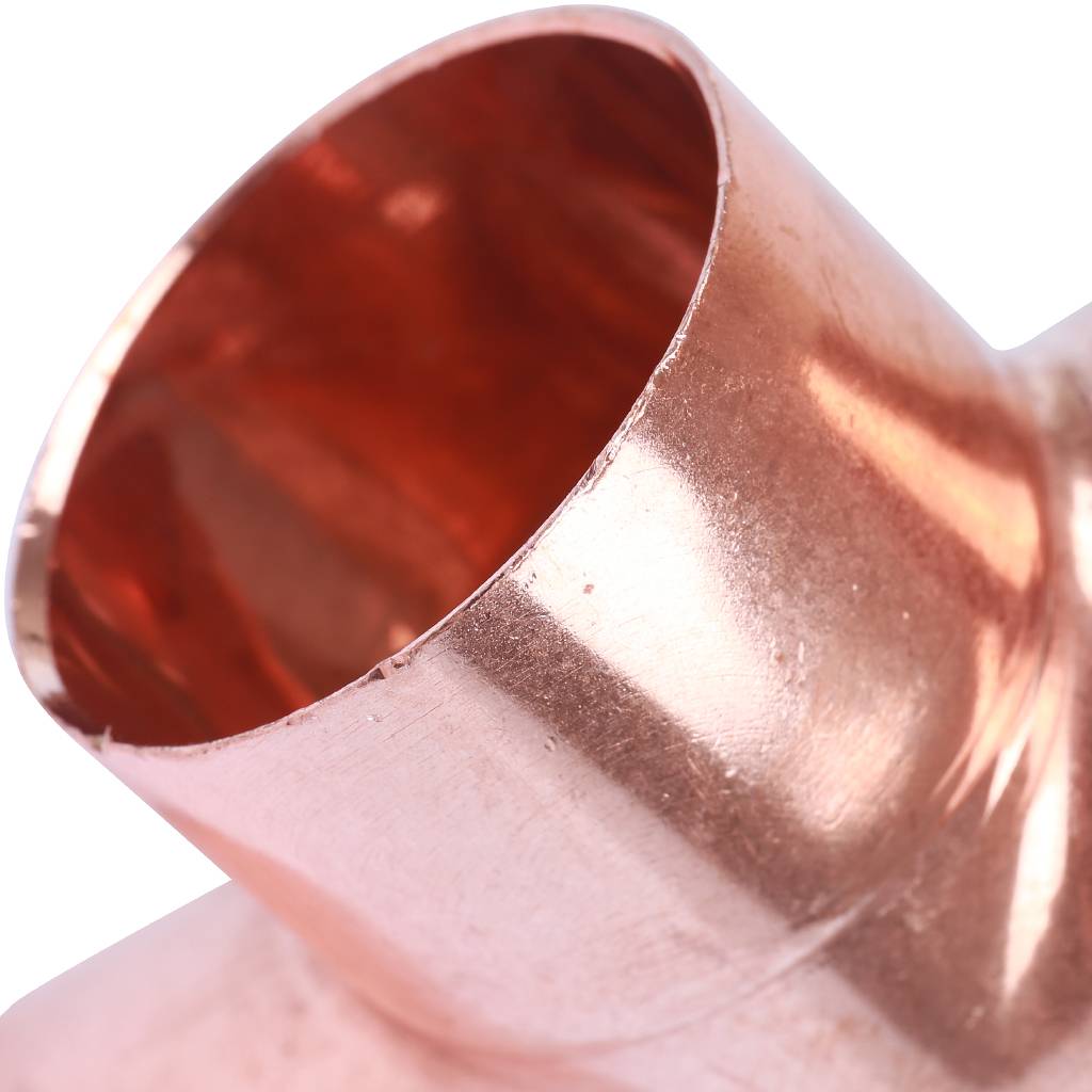 Тройник 35 мм медный равнопроходной под пайку SANHA 1513035