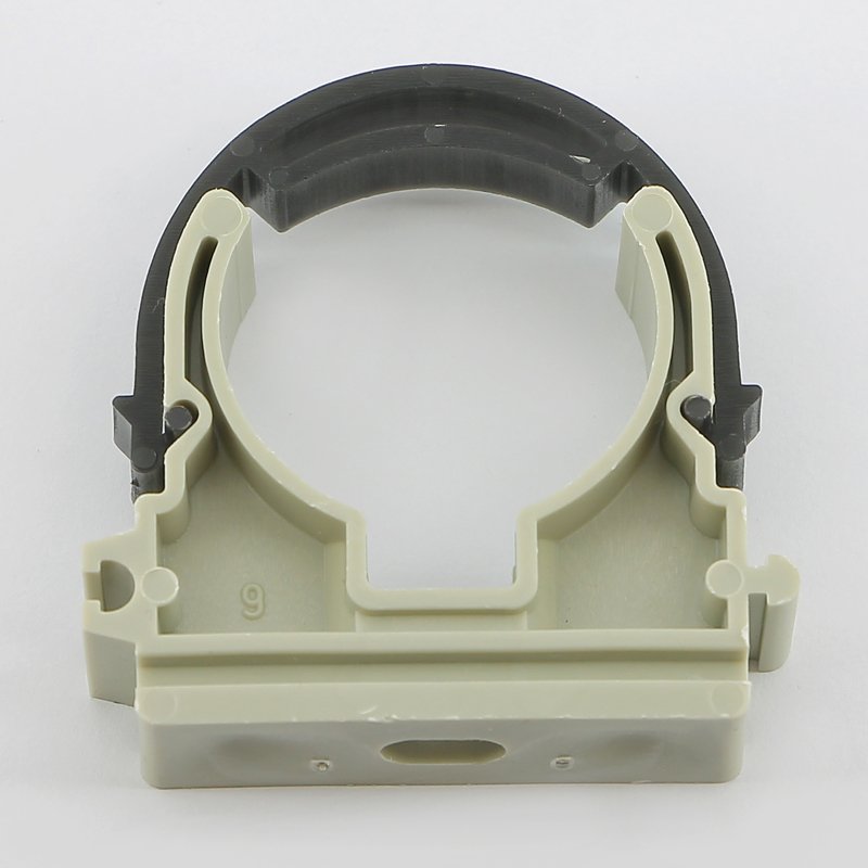Зажим с лентой одинарный 32 мм полипропилен PP-R FV-PLAST серый