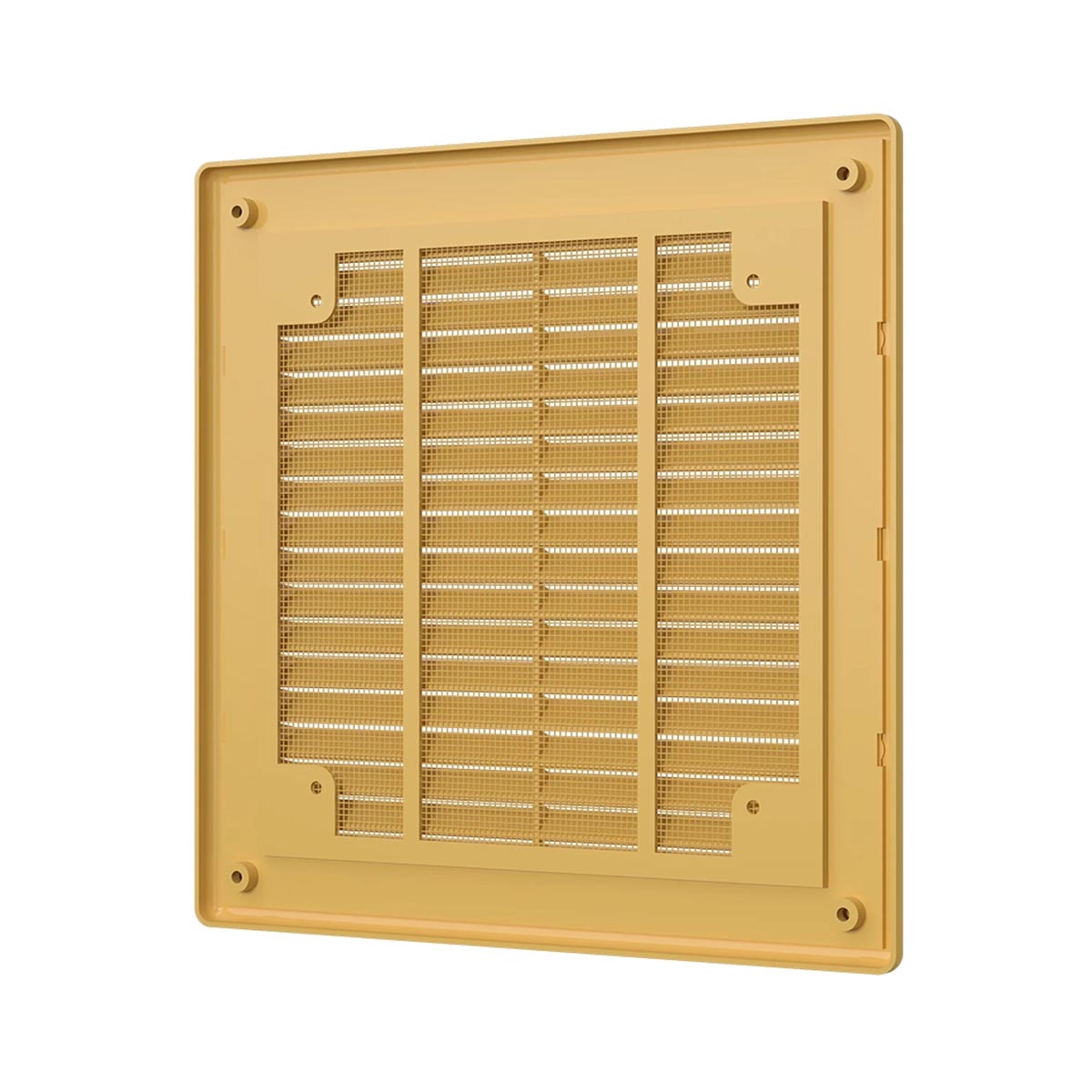 Решетка вентиляц. разъемная с сеткой 208 х 208 мм пласт. бежевая (1/40) "эра" 2121р беж