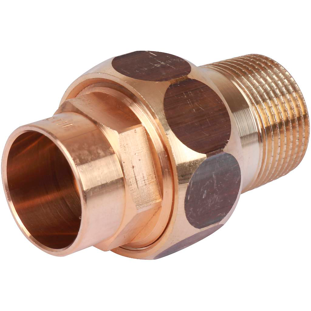 Американка (сгон) 22x1/2" НР самоуплотняющаяся под пайку бронзовая SANHA 143412212