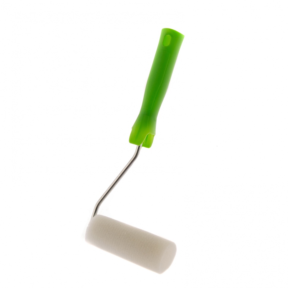 Валик "Поролон" с ручкой и 2 шубки 100 мм, D 42 мм, D ручки 6 мм Сибртех (80445)