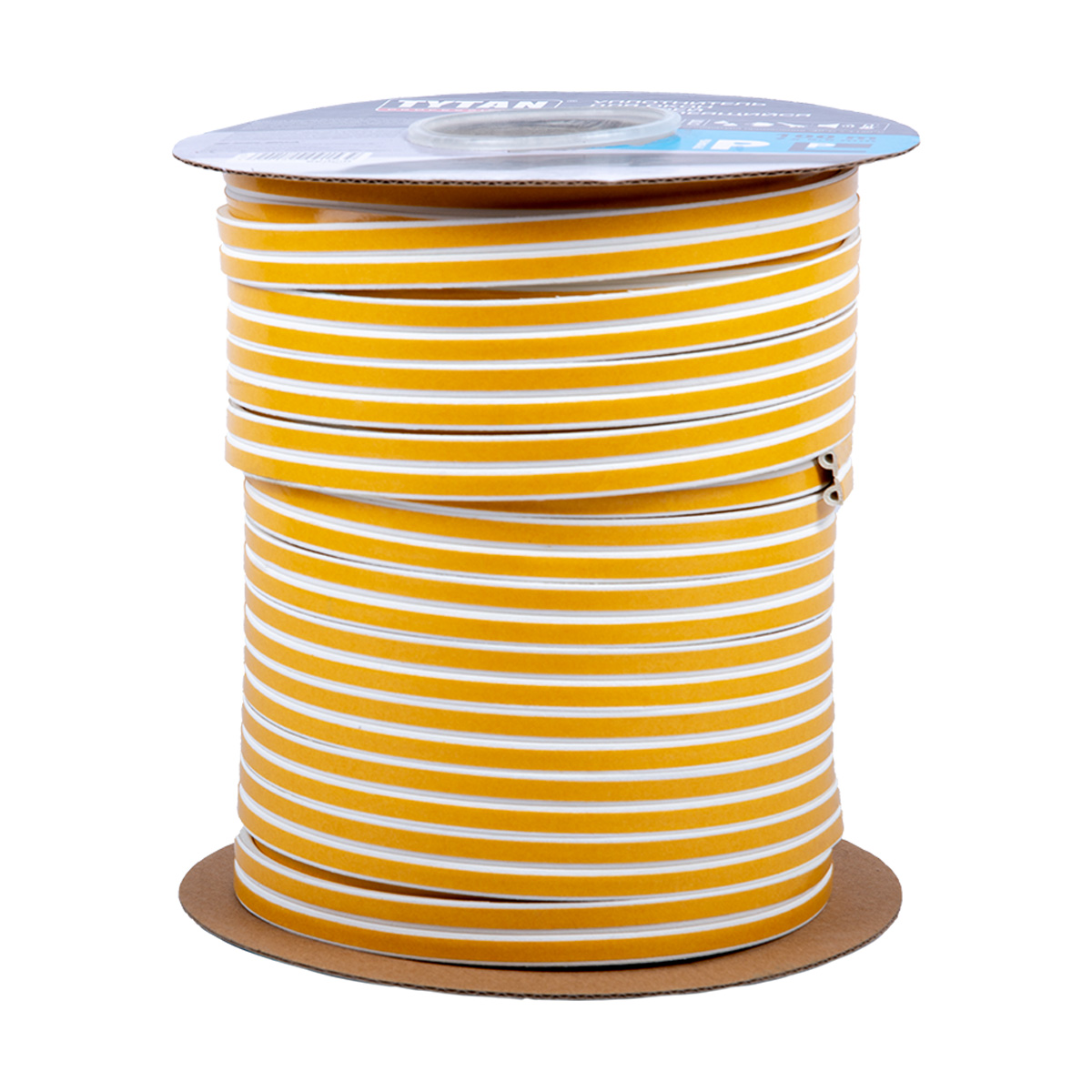 Уплотнитель p 9 х 5,5 мм белый бухта 100 м (1/2) "tytan professional"