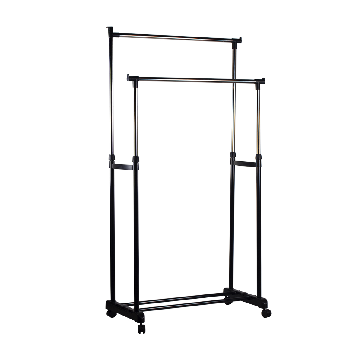 Вешалка напольная  78*42*93*168 см, 2 перекладины (на колесах) (1/6) "шабашка" 162-0001