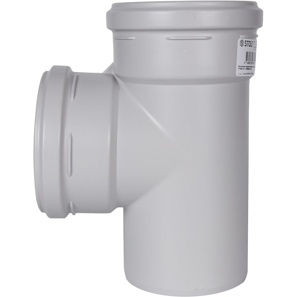 Тройник 87,5° канализационный бесшумный D = 110 x 110 мм STOUT