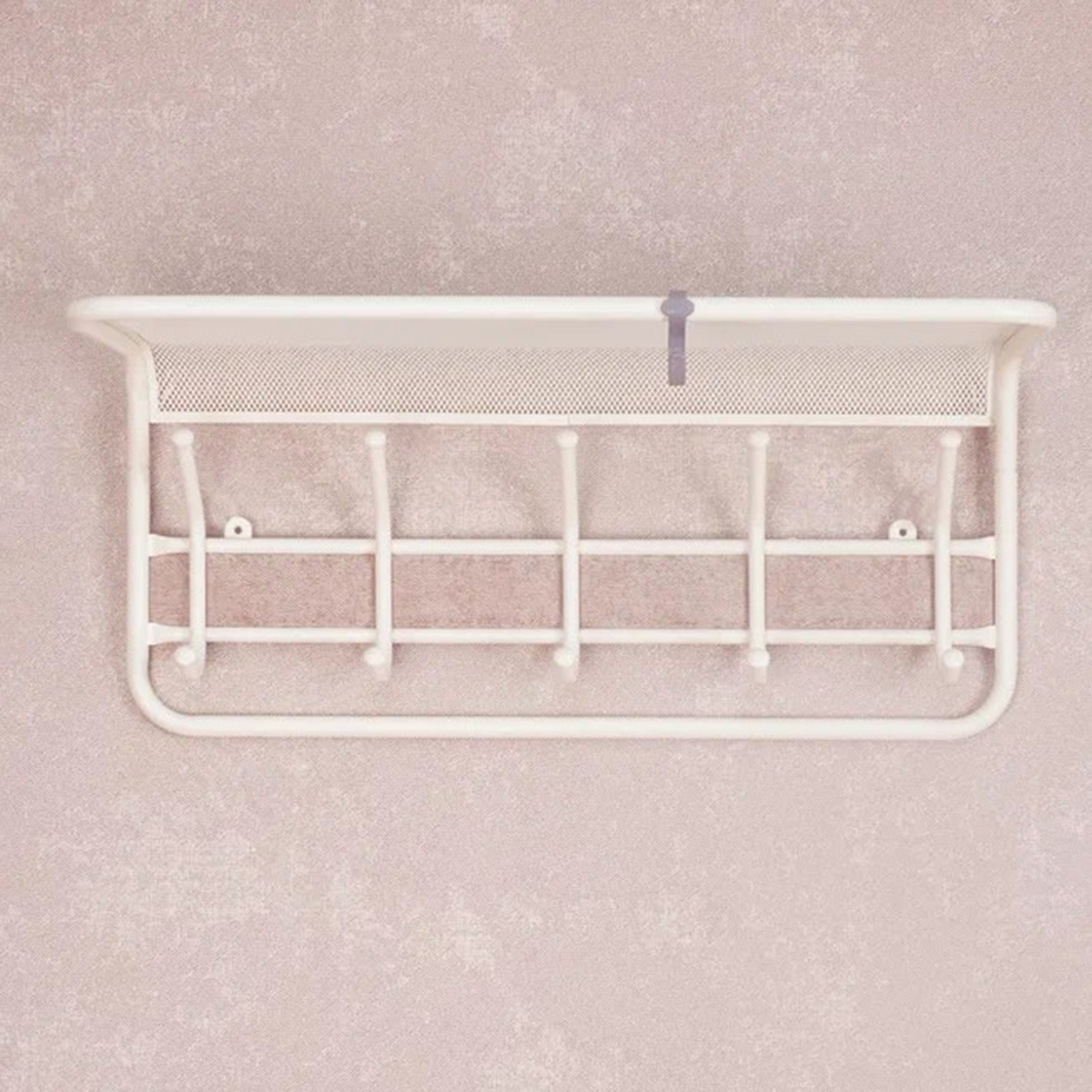 Вешалка настенная с полкой "гранада 21" (5 крючков) 600*220*260 мм белый (1) вспг21 б