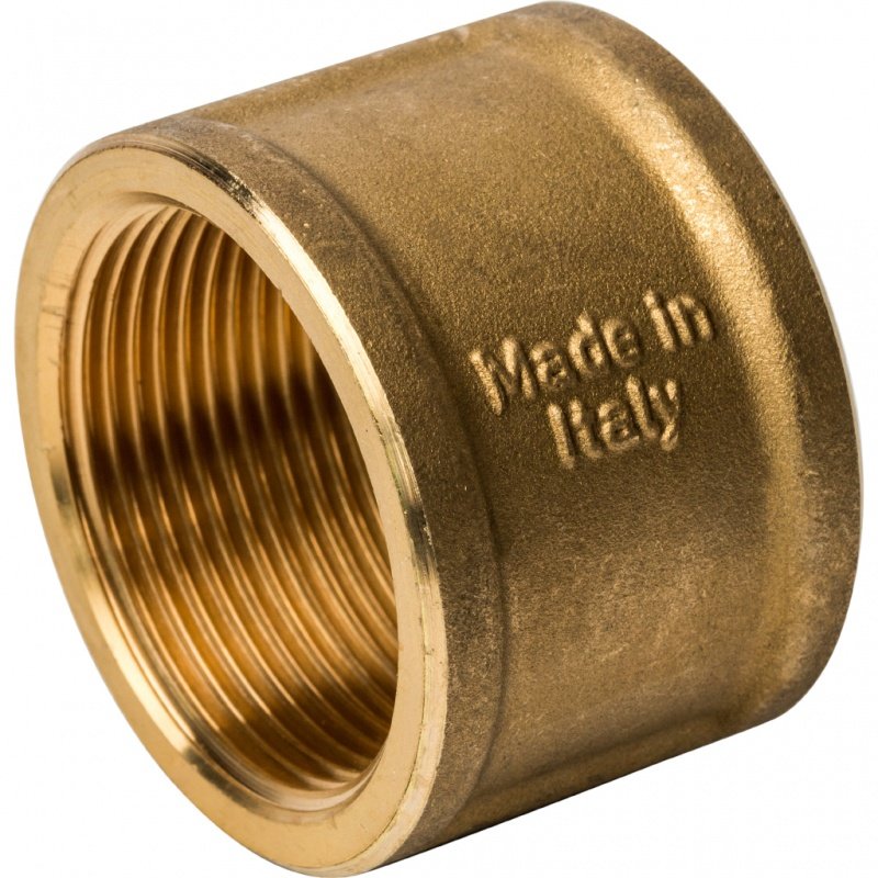 Муфта резьбовая 1"1/2 ВР латунь STOUT