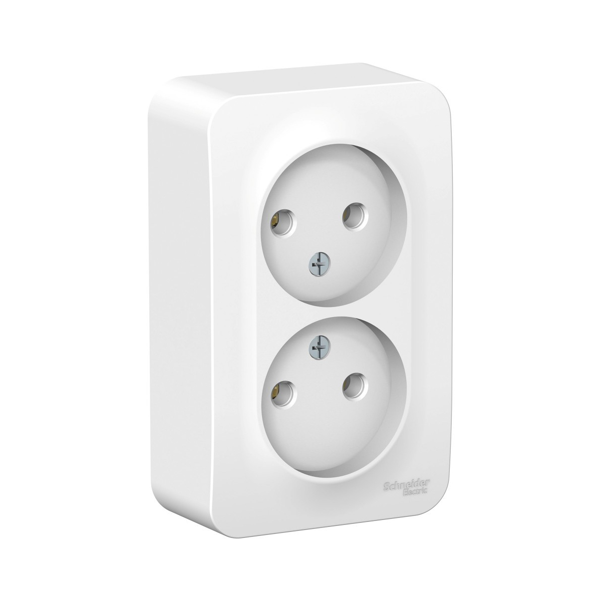 Розетка открыт. уст. "blanca" 2-х местн. 16а, белый (1/10/60) "schneider"