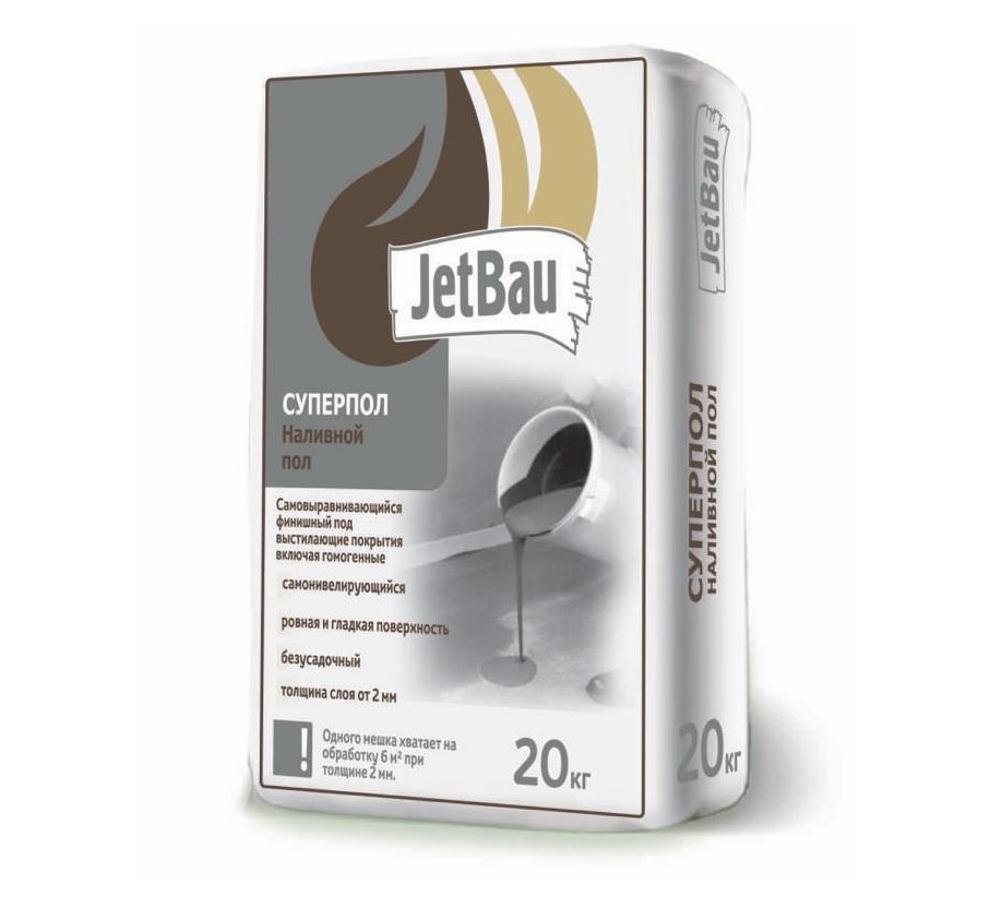 Суперпол наливной пол Джетбау цементный финишный 20 кг