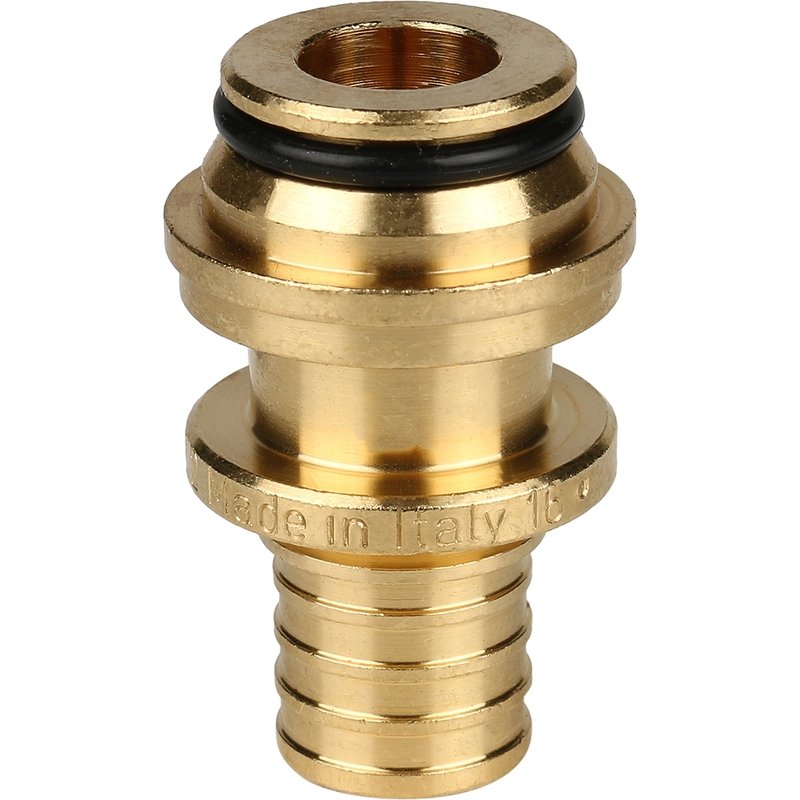 Переходник (евроконус) с накидной гайкой 16 x 3/4" аксиальный для труб PE-X STOUT