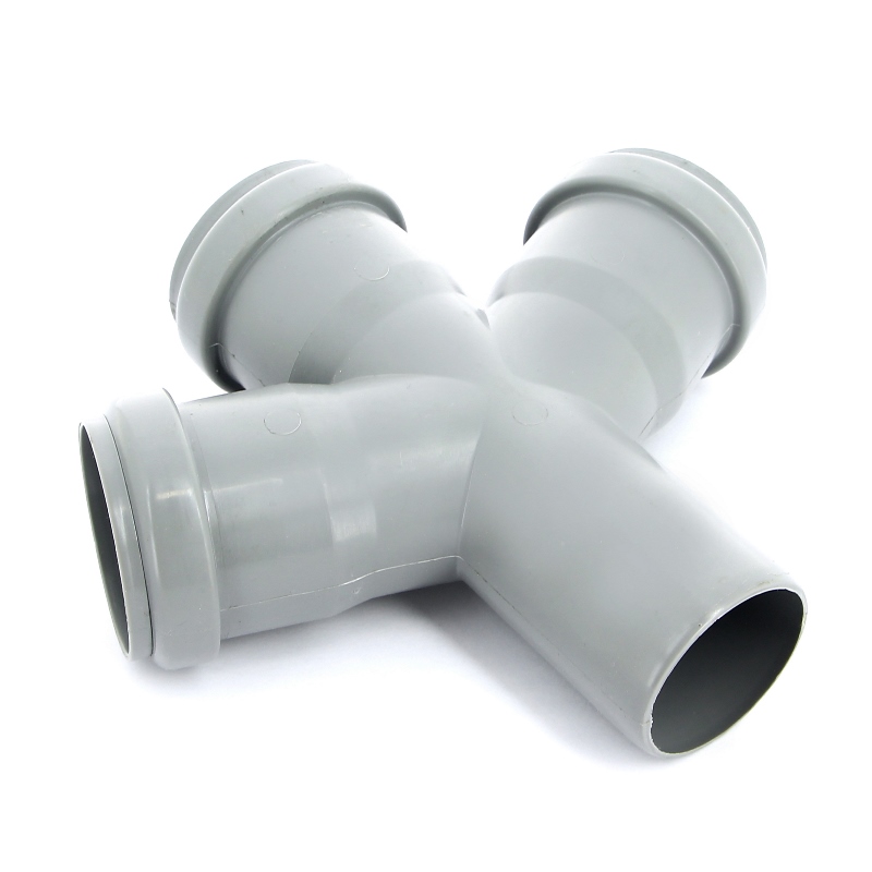 Крестовина 67° одноплоскостная 50 х 50 х 50 мм для вн.канализации SINIKON Стандарт