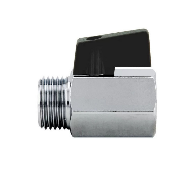 Мини-кран шаровый ITAP MINI 1/4'' ВН, черная ручка - флажок, (126 1/4')