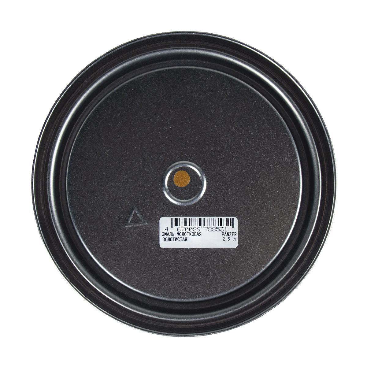 Эмаль универсальная молотковая золотистая 2,5 л (1/6) "panzer"