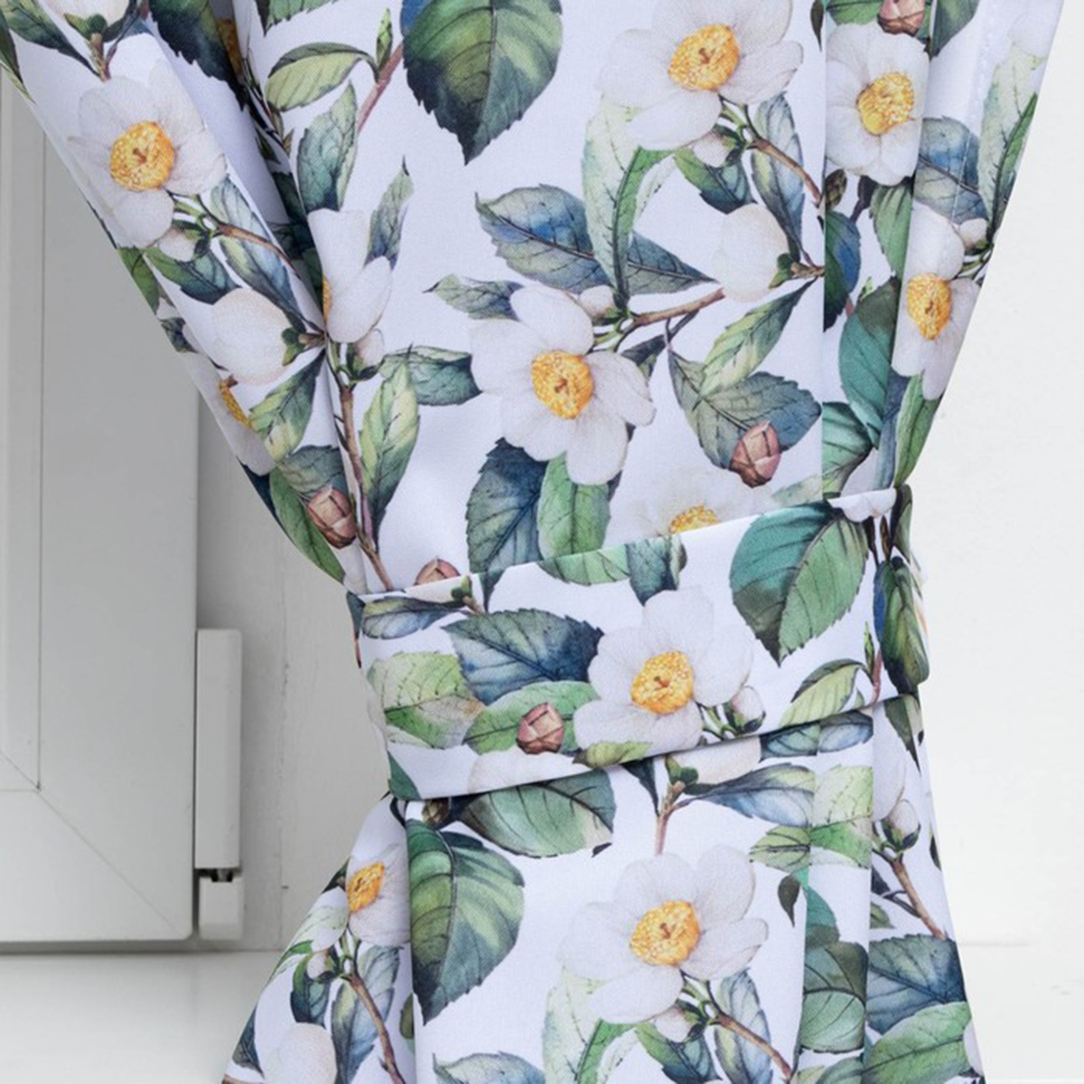 Шторы для кухни "сamellia" 145*180 см компл. 2 шт. с подхватами (1) "этель" 7183000