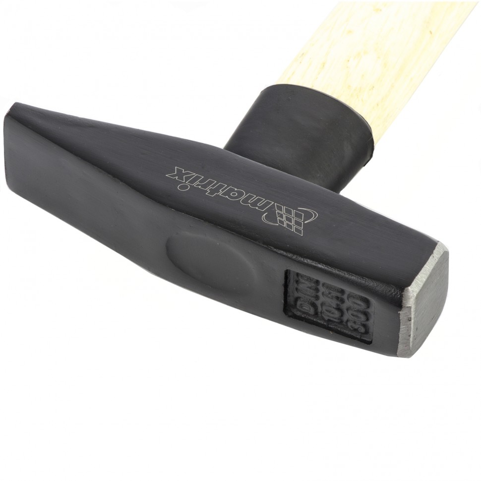 Молоток слесарный, 300 г, квадратный боек, деревянная рукоятка Matrix (10228)