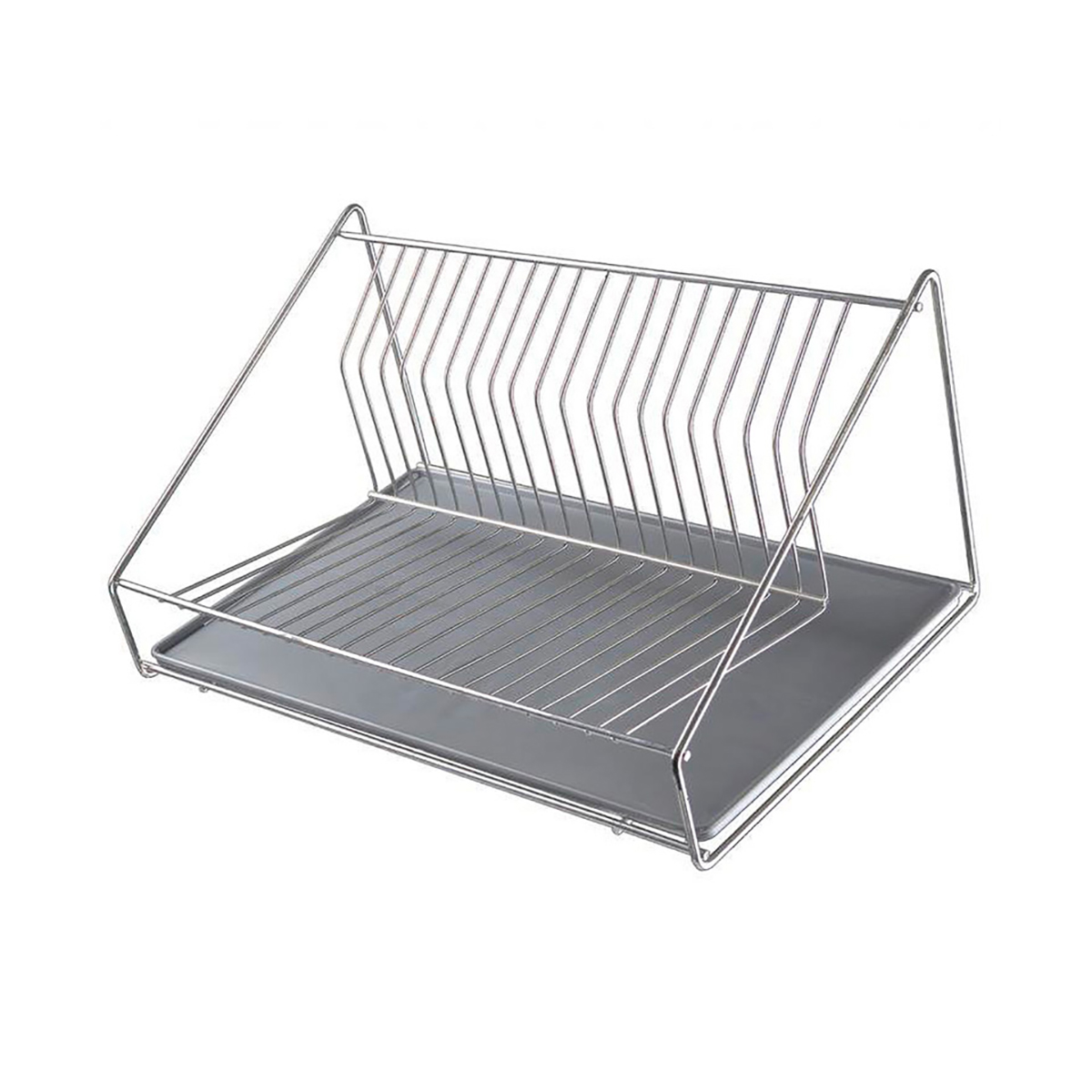 Сушилка для посуды "bosito" 39*24,5*18,5 см, хром. (1/12) "рыжий кот"