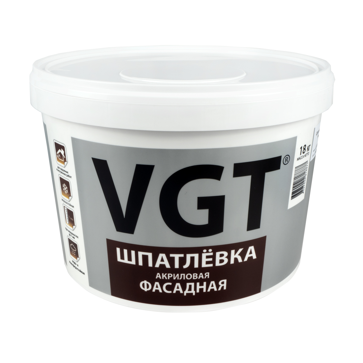 Шпатлевка фасадная 18 кг (1) "вгт"