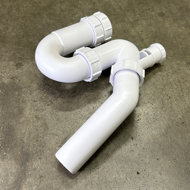 Сифон McALPINE трубный S-образный 1 1/2" х 40 мм без вып. с вент. клапаном, выход 40 мм