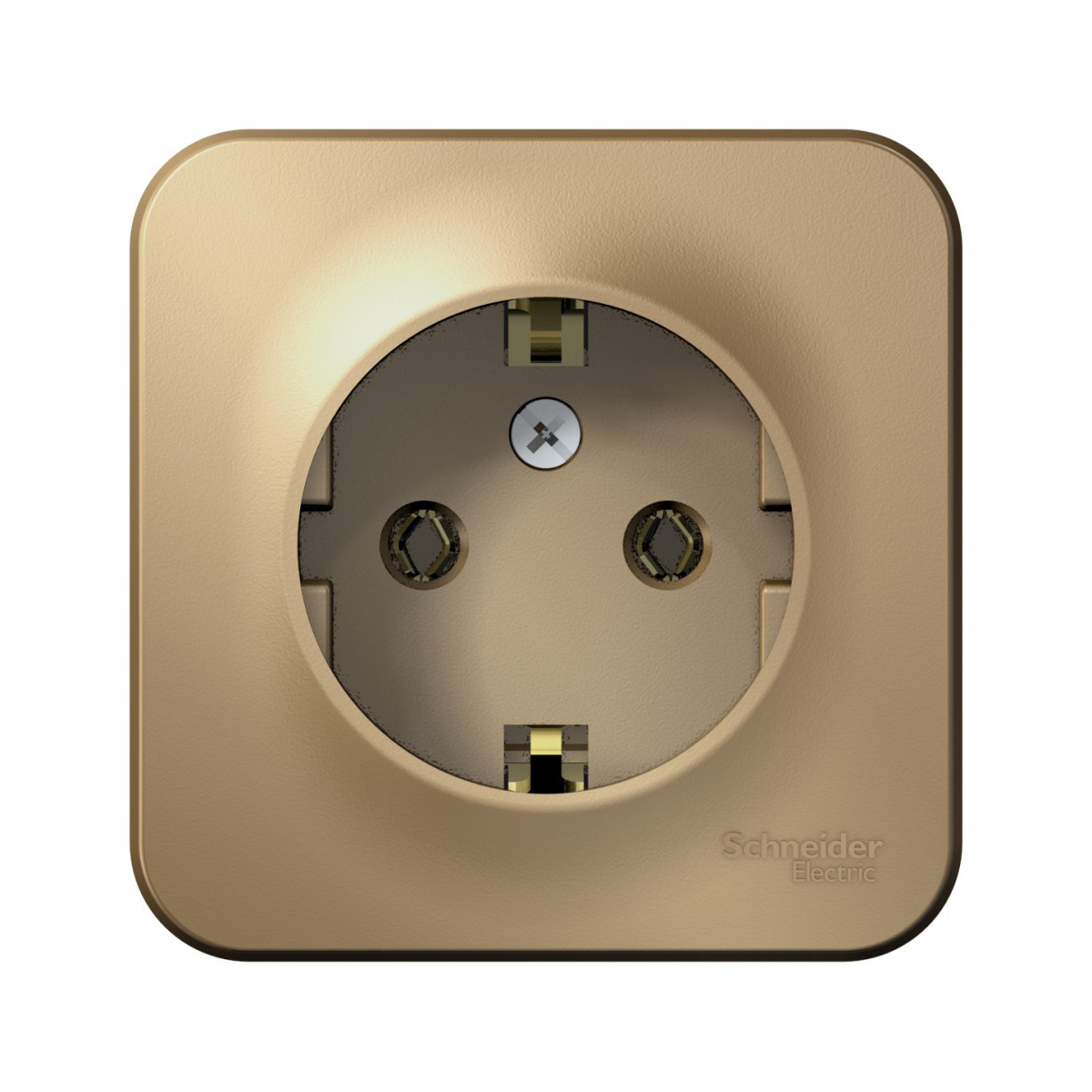 Розетка открыт. уст. "blanca" 1 местн. с заземл. 16а, титан (1/12/24) "schneider"