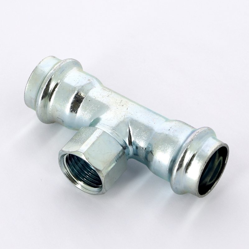 Тройник пресс-В 28x1"x28 оцинкованная сталь Prestabo VIEGA