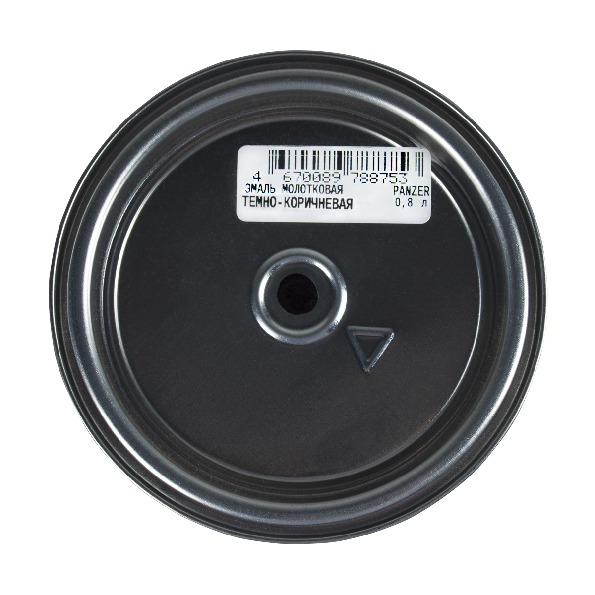 Эмаль универсальная молотковая темно-коричневая 0,8 л (1/14) "panzer"