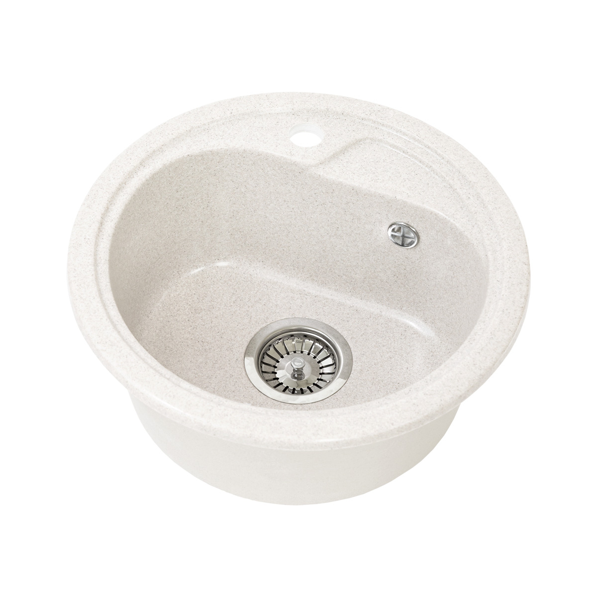 Мойка для кухни врезная искуств. камень gs-04-331 d-445 мм белая "granstones"