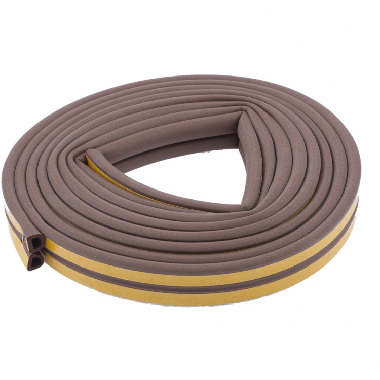 Уплотнитель, 12 м, профиль "D", коричневый Сибртех (93937)