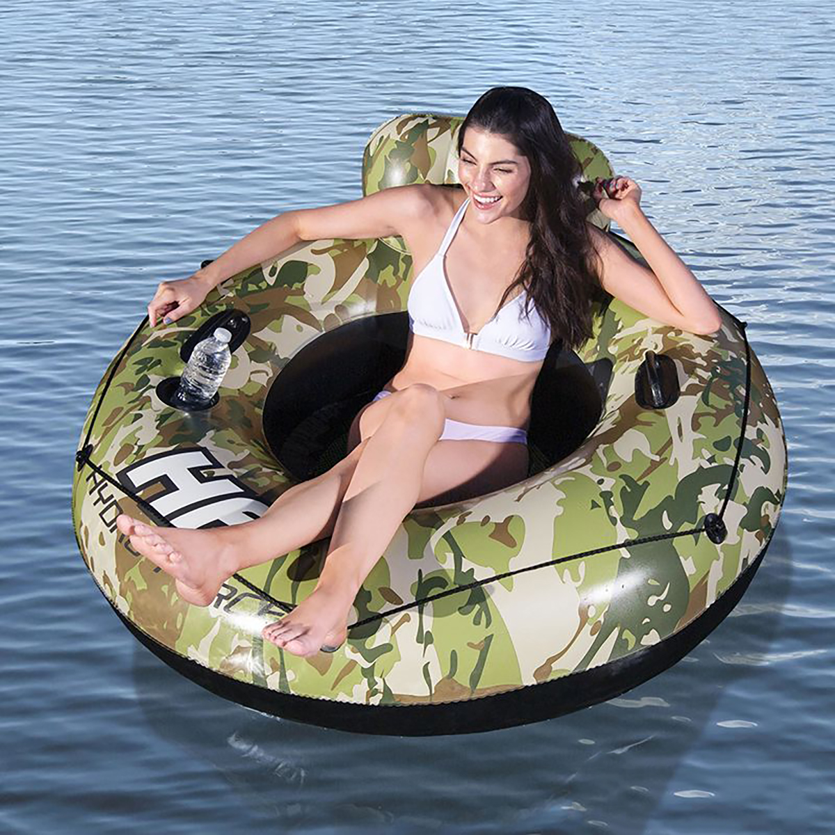 Круг надувной (плот) для плавания "camo cruiser" d-135 см (1/4) "bestway" 43284